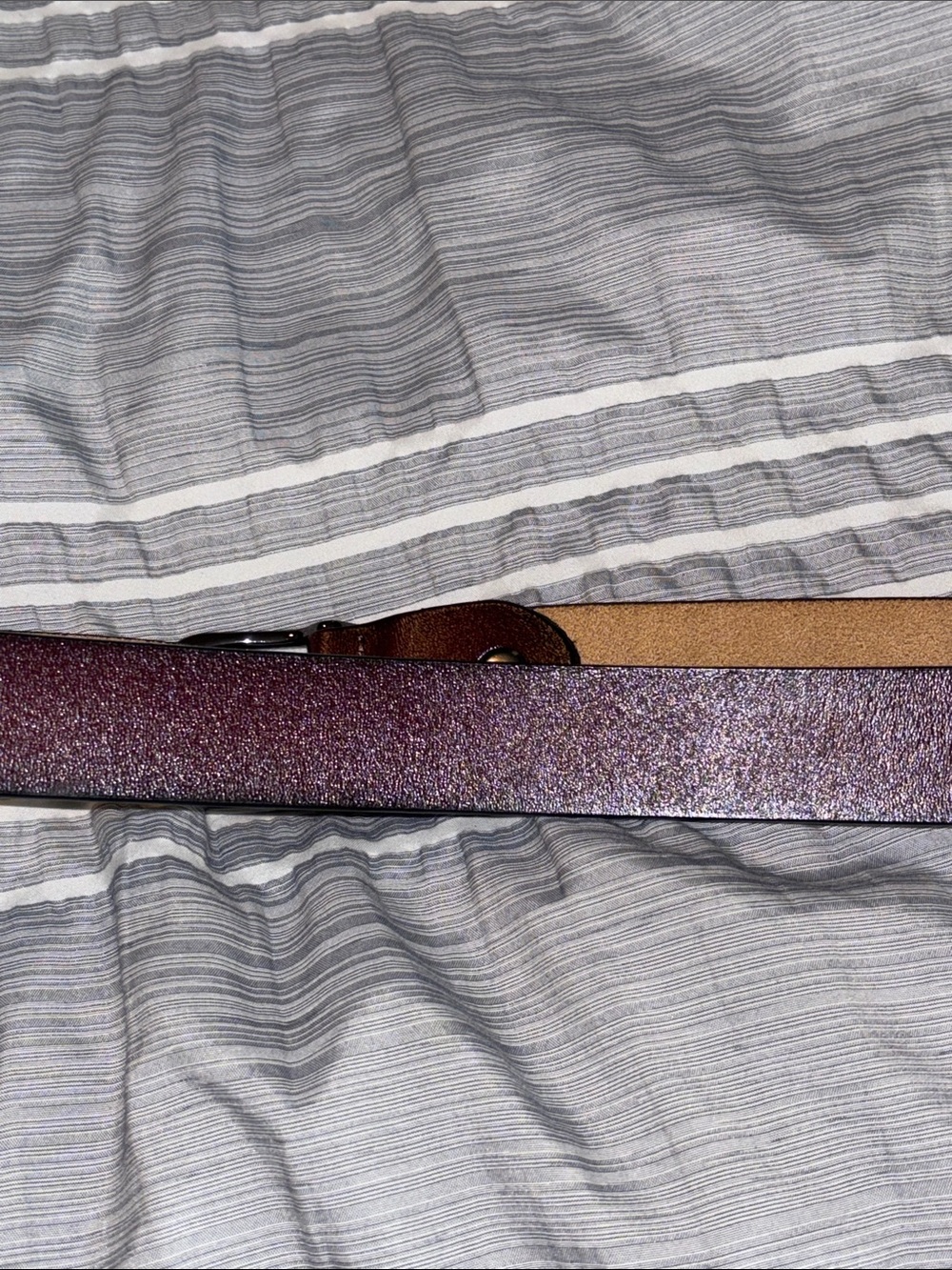 Women’s Leather Belt - Burgundy - Picture 4 of 6